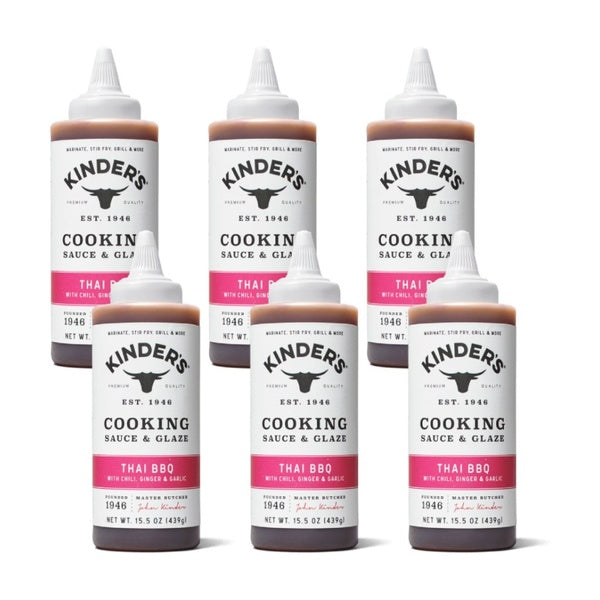 6-PACK OF Sauce Bbq Thai Kinders 15.5 oz