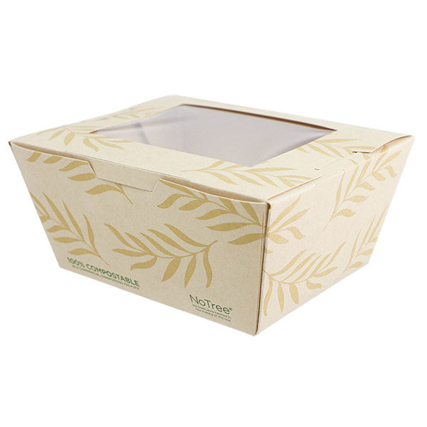 200-PACK OF CONTAINER TOGO World Centric Compostable NoTree Paper #1 To Go Boxes 26 oz w/ PLA Window | 200 count