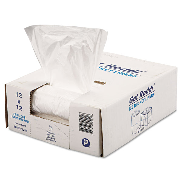1000-PACK OF Inteplast Group BLR121206 3-Quart 0.24 mil. 12 in. x 12 in. Ice Bucket Liner Bags - Clear (1000/Carton)