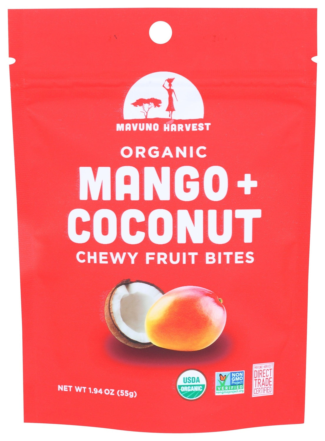8-PACK OF SNACK FRUIT MANGO + COCONUT