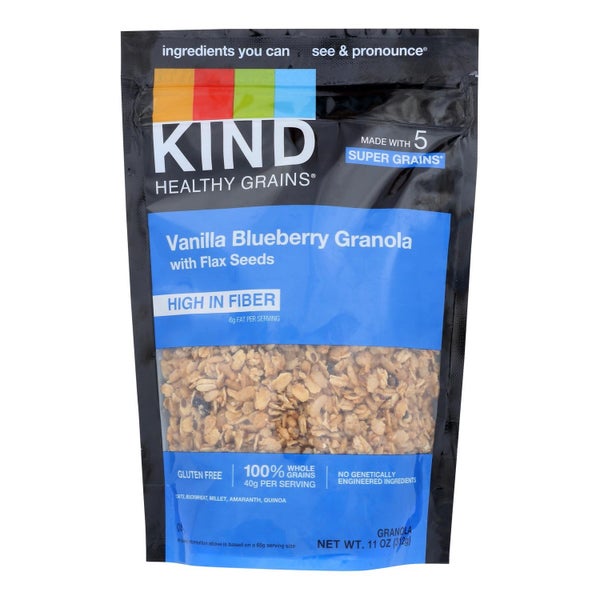 6-PACK OF SNACK GRANOLA VANILLA BLUEBERRY CLUSTERS WITH FLAX SEEDS