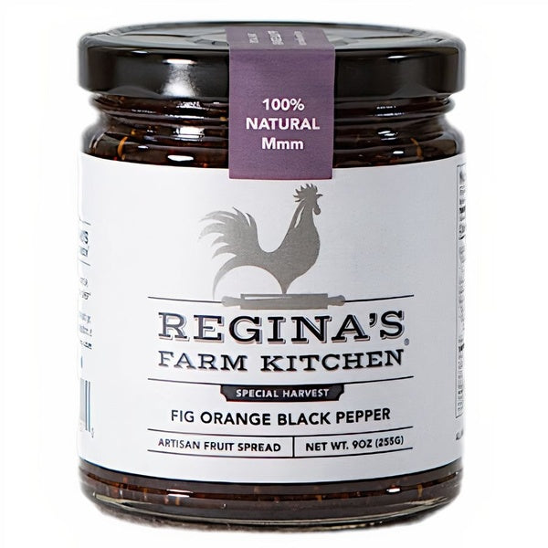 12-PACK OF Fruit Spread, FIG ORANGE BLACK PEPPER Regina's Farm Kitchen