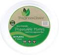 6-PACK OF PLATE PAPER BIOGREENCHOICE BAGASSE FIBER MOLDED PLATE 9"