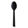 1000-PACK OF Cutlery Plastic Eco-Products EP-S113 6-Inch Black Spoon - 100% Recycled Plastic (1000 Count) for Hot Food