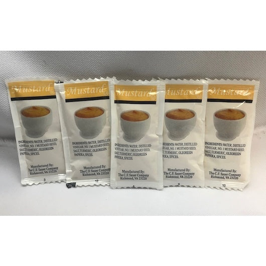 200-PACK OF Mustard Single Serve Cf Sauer, 200 - 5.5 Gr