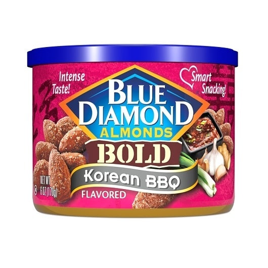 12-PACK OF Korean Bbq Flavored Almonds Blue Diamond, 12 - 6 Oz
