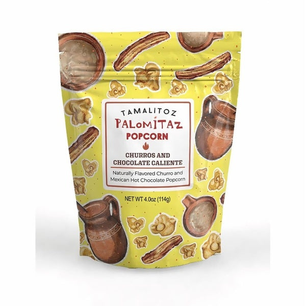 12-PACK OF Snack Popcorn, Churro and Spicy Mexican Hot Chocolate Palomitaz, Sugarox Candy Studio