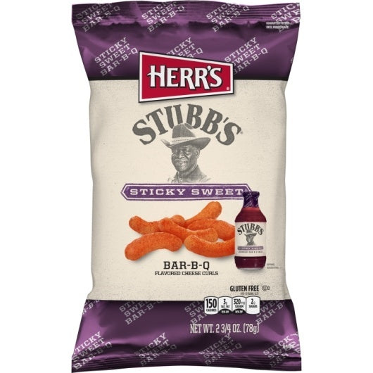 12-PACK OF Stubb'S Sticky Sweet Curls Herr'S (Snacks), 12 - 2.75 Oz