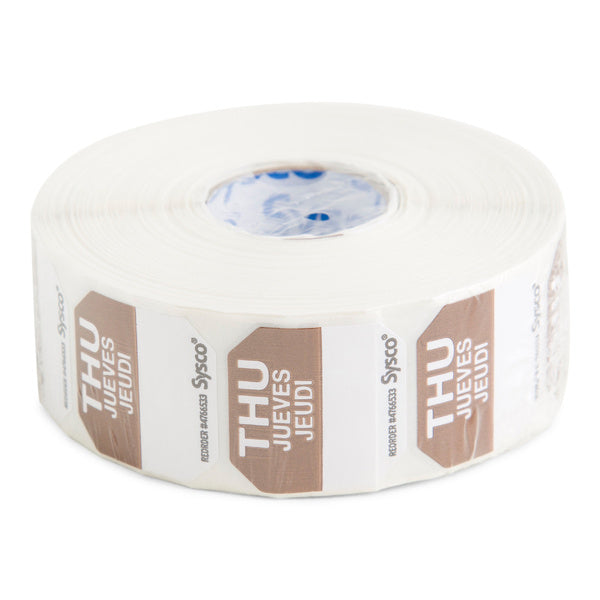 1000CT-PACK OF LABEL ROLL THURSDAY 1 BRN