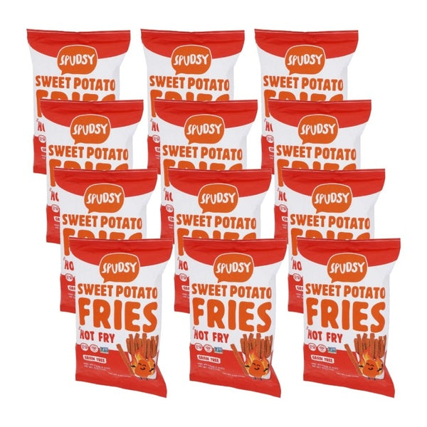 12-PACK OF Potato Fries Sweet Potato Hot Spudsy 4 oz