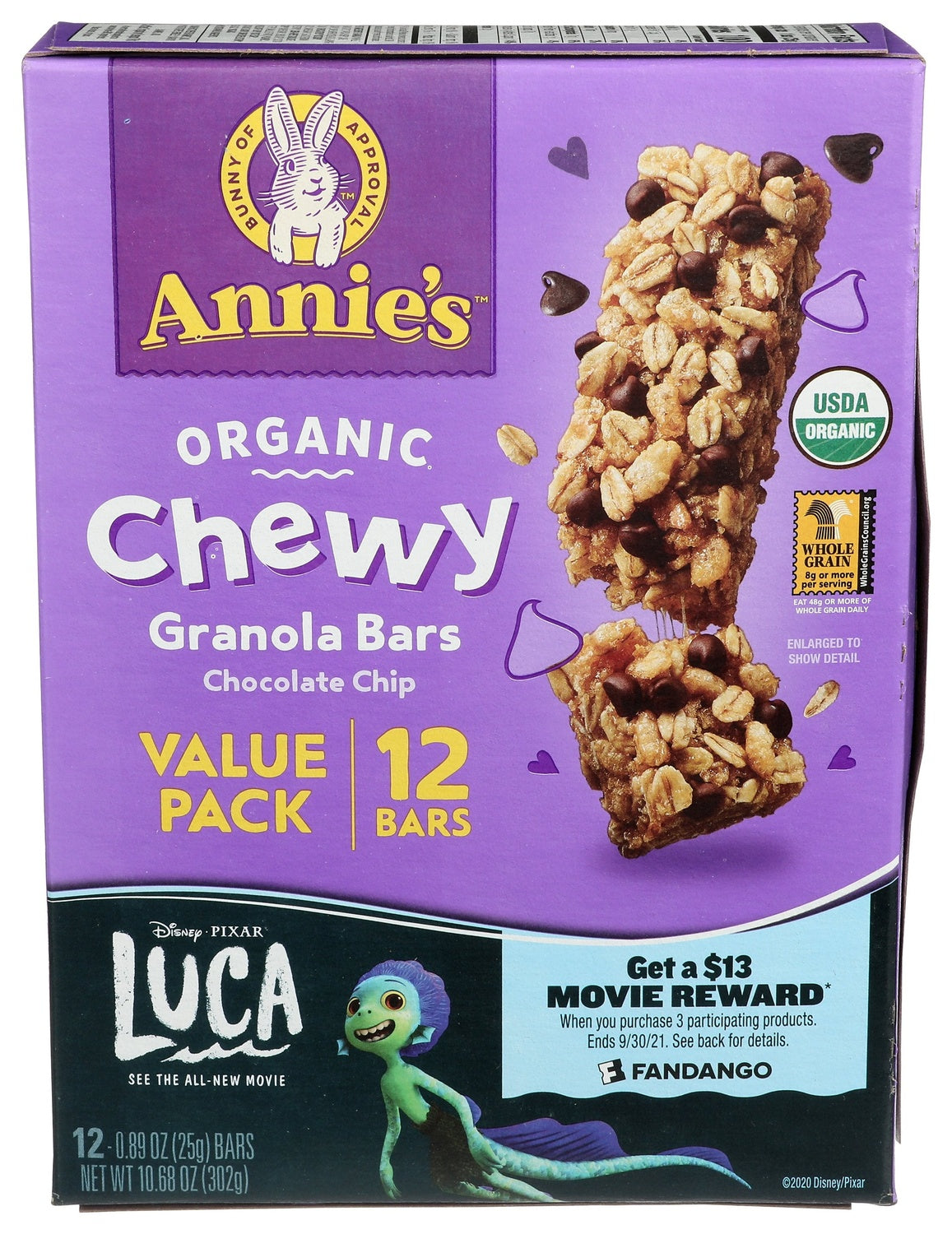 6-PACK OF BAR GRANOLA CHEWY, CHOCOLATE CHIP