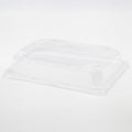50-PACK OF Lid Plastic Clear Fits 7.3"x5.1"x0.6" Rectangular Compostable Container 800 Counts
