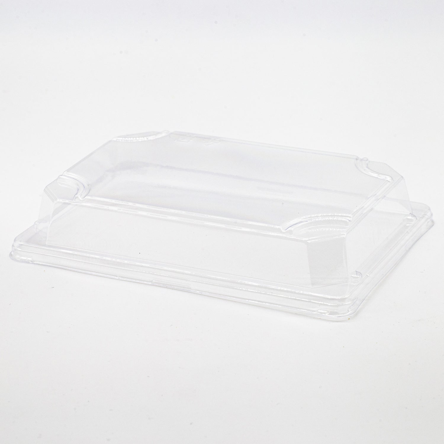 50-PACK OF Lid Plastic Clear Fits 7.3"x5.1"x0.6" Rectangular Compostable Container 800 Counts