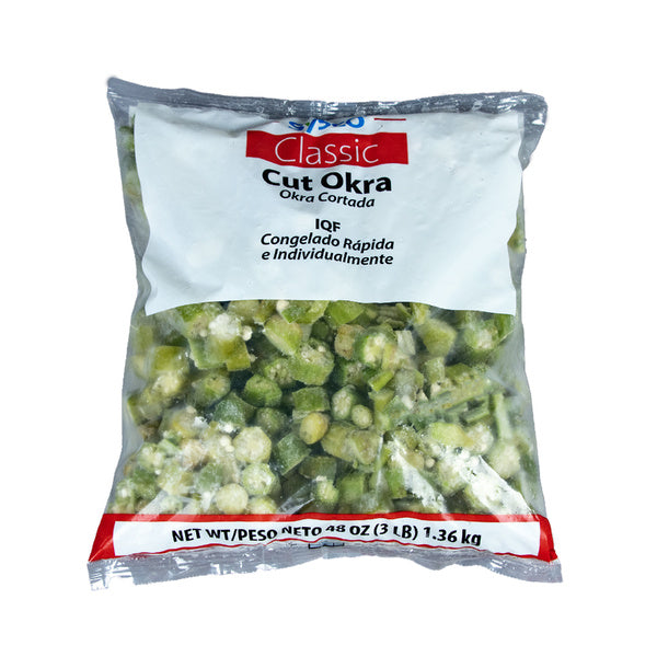 3 LB-PACK OF OKRA CUT IQF