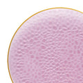 12-PACK OF Plate Plastic 10.25" Clear Pink Gold