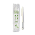 750-PACK OF World Centric KN-PS-I 6.7 in. TPLA Compostable Cutlery Knife - White (750/Carton)