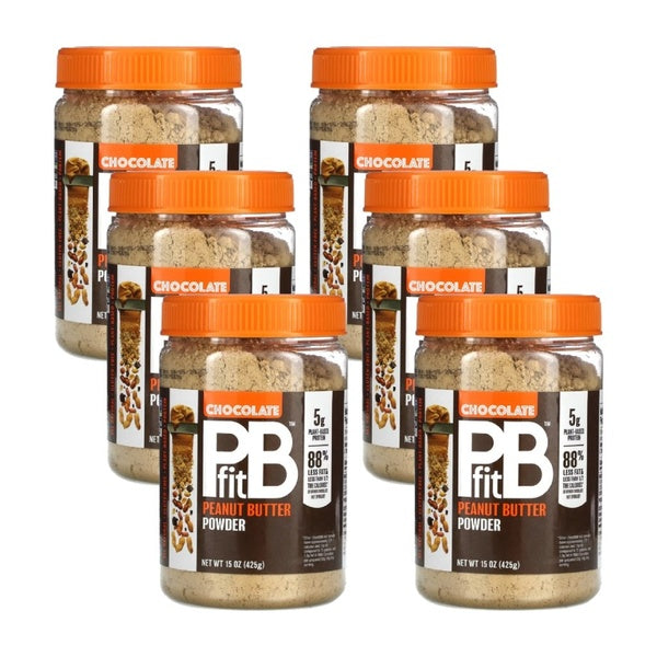 6-PACK OF Peanut Butter Powder Chocolate Pb Fit 15 oz