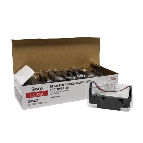 18CT-PACK OF RIBBON REGISTER BLK/RED