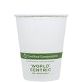 1000-PACK OF CUP HOT 12 oz Double Wall Insulated World Centric Compostable Paper Coffee Cups | 1000 count