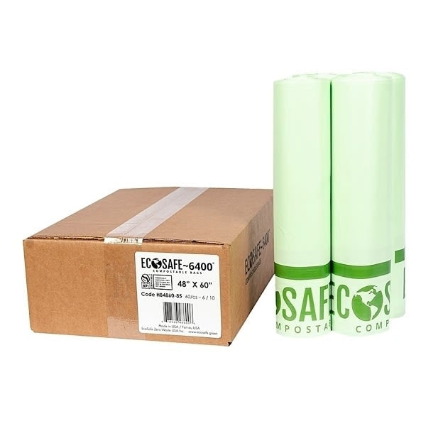 60-PACK OF Trash Liner Compostable 48x60"