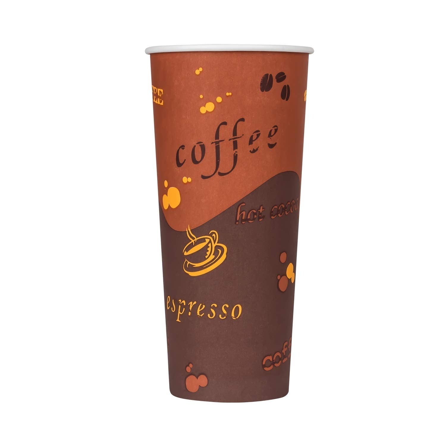 500-PACK OF Cup Paper [500 Pack] Karat Hot Cup, 24 oz Coffee Cups, Stock Print (C-K524)
