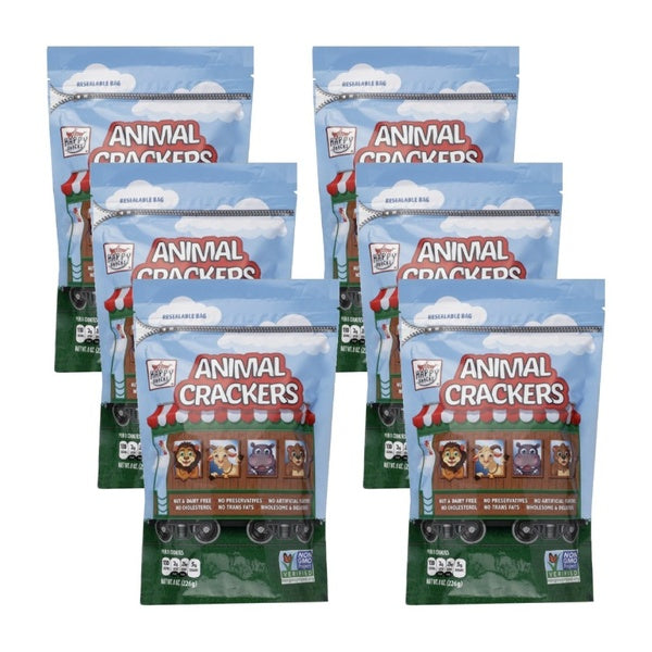 6-PACK OF Cookie Animal Circus Happy Snacks 8 oz