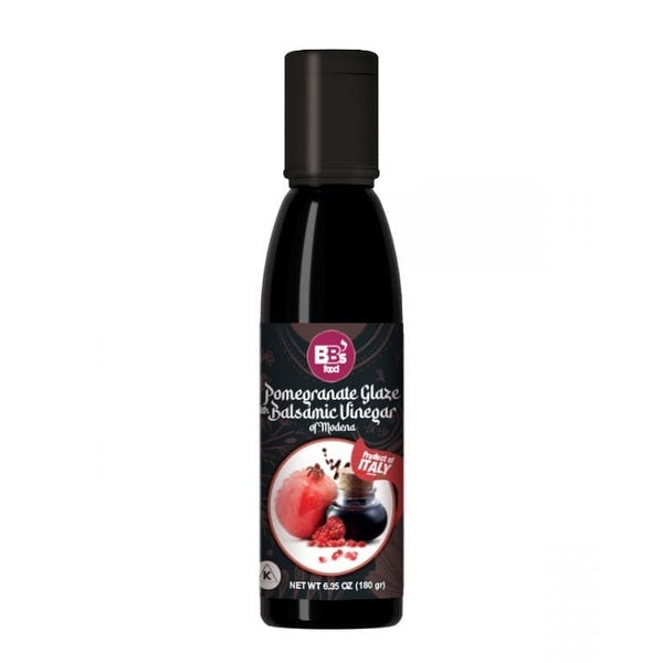 6-PACK OF Condiment Glaze Balsamic Triangle K Gourmet Glaze with Balsamic Vinegar of Modena Pomegranate flavored 180gr