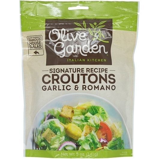 9-PACK OF Garlic And Romano Crouton Bag Olive Garden, 9 - 5 Oz