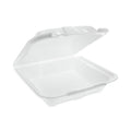 150-PACK OF Container Foam Pactiv Corp. Dual Tab Lock Economy Vented Foam Hinged Lid Container - 9.13 x 9 x 3.25 Inches - White (150 Count) for Food Storage
