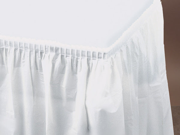 6-PACK OF SKIRT TABLE DISP PLAS WHT