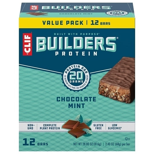 48-PACK OF Chocolate Mint Protein Bar Builders, 4 - 12 - 2.4 Oz