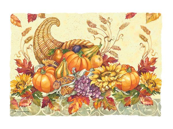 1-PACK OF PLACEMAT PAPER FALL BOUNTY