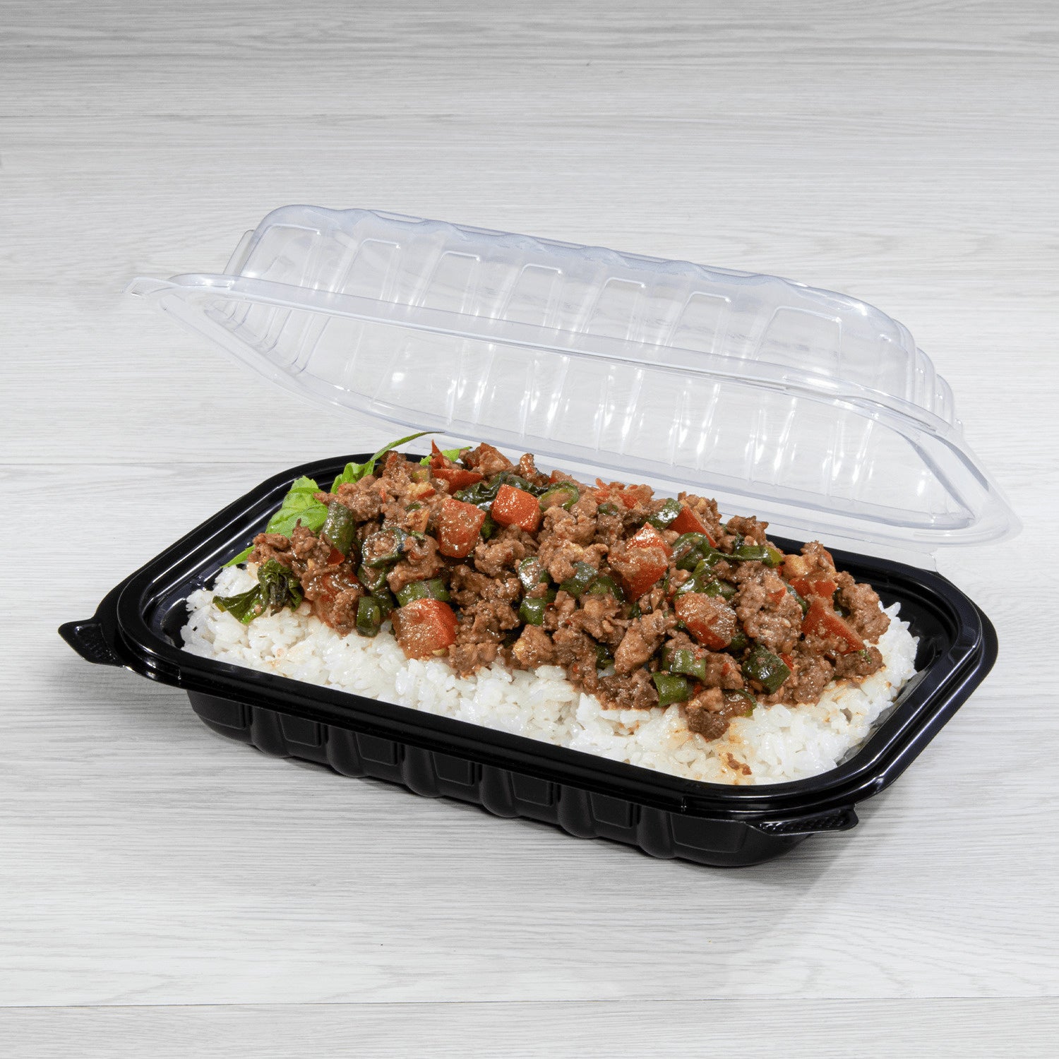 150-PACK OF Container Takeout Karat 150 ct 9" x 6" Premium PP Hinged Container