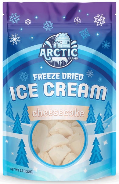 12-PACK OF Candy, Freeze Dried Ice Cream - Cheesecake, Arctic Farms