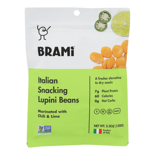 8-PACK OF Bean Lupini Chili Lime Brami 5.3 oz