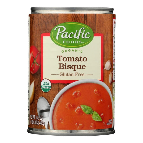 12-PACK OF Soup Bisque Tomato Organic Pacific Foods 16.3 oz