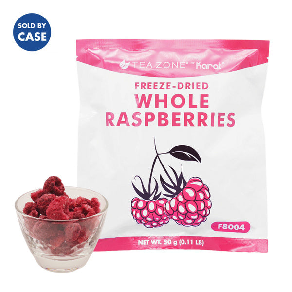 12-PACK OF Fruit Pack Tea Zone Freeze-Dried Raspberry, Whole - Case of 12 bags