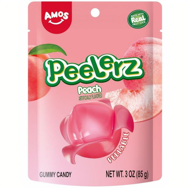 48-PACK OF Candy Peach Gummy Amos Peelerz