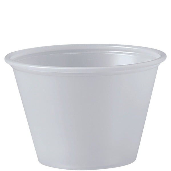 2500-PACK OF Container Condiment SOLO P250N 2.5 oz Translucent Portion Containers - Ideal for Condiments and Medicine (2500/Carton)