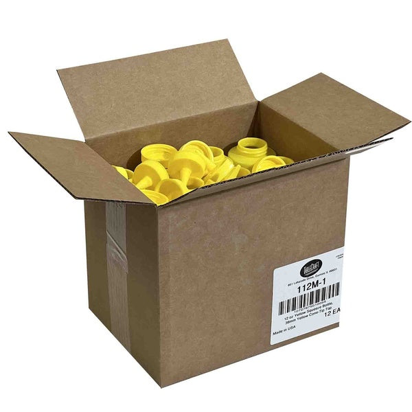 12OZ-PACK OF BOTTLE PLAS SQUEEZE YELLOW