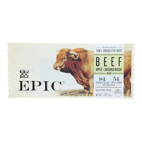 12-PACK OF Bar Portable Apple & Uncured Bacon Epic 1.3 oz
