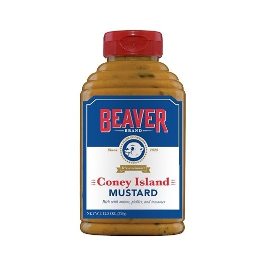 6-PACK OF Coney Island Mustard Bottle Beaver, 6 - 12.5 Oz