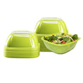 300-PACK OF Lid Togo Karat 300 ct 48 oz Square Disposable Salad Bowl Lids | PET | Green