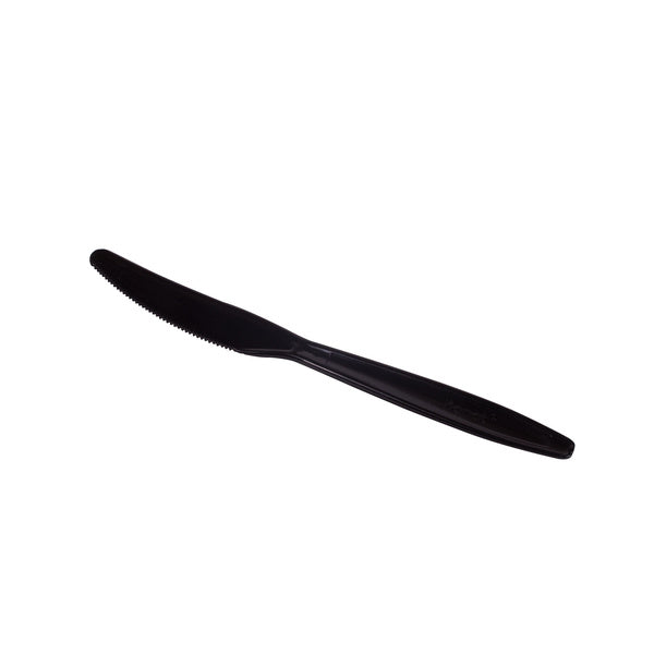 1000-PACK OF Knife Plastic Karat 1,000 ct PS Plastic Extra Heavy Weight Knives, Black