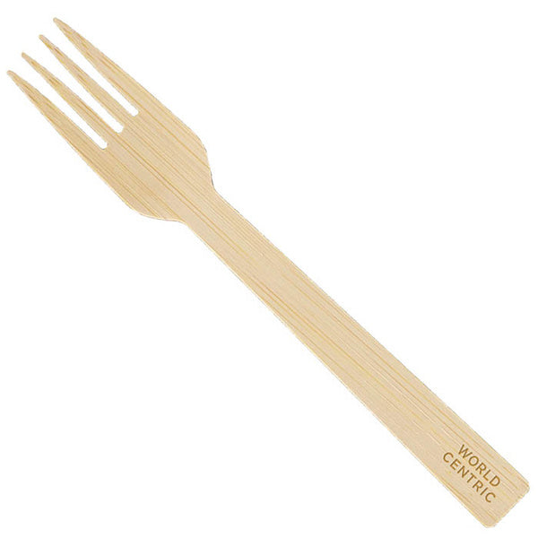 2000-PACK OF FORK BAMBOO World Centric 6.7" Premium Bamboo Forks | 2000 count