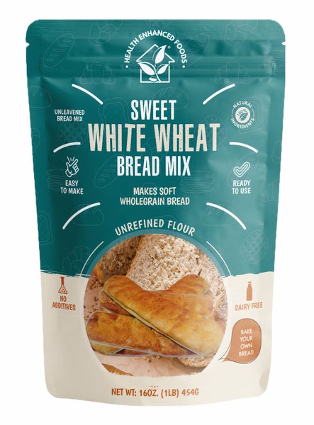 12-PACK OF Bread Mix Sweet White Wheat, Health Enhanced Foods