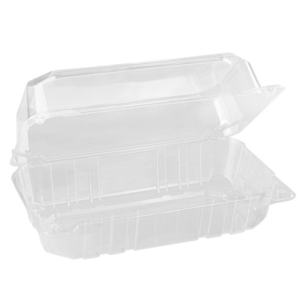 250-PACK OF Container Takeout Karat Earth 9''x5'' PLA Hinged Container - 250 pcs