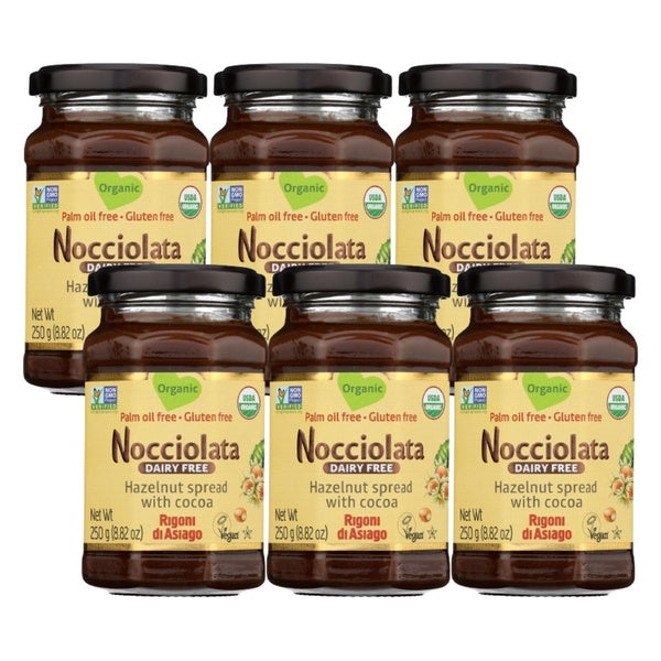 6-PACK OF Spread Chocolate Dairy Free Hazelnut Cocoa Nocciolata 8.82 oz