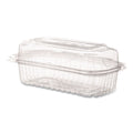 240-PACK OF Eco-Products EP-LC96 9 x 6 x 3 Renewable and Compostable Plastic Clamshell Hinged Food Containers - Clear (240/Carton)