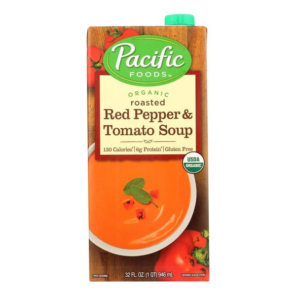 12-PACK OF Soup Pepper Creamy Roasted Tomato Pacific Foods 32 oz